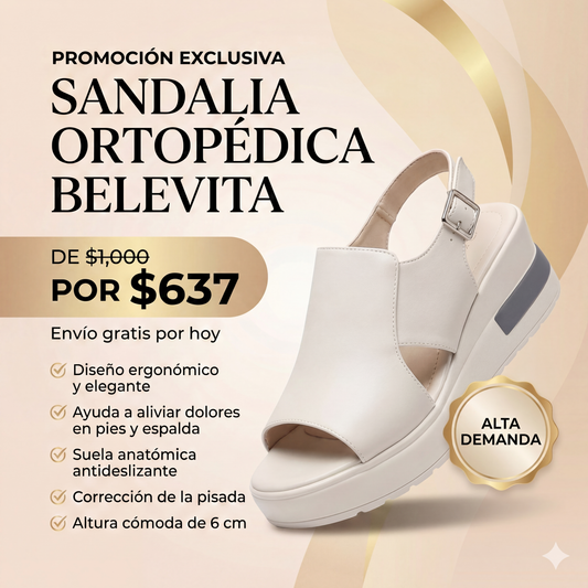 Sandalia Ortopédica Belevita - Diseño Ergonómico